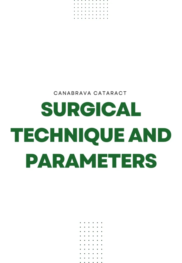 Surgical technique and Parameters